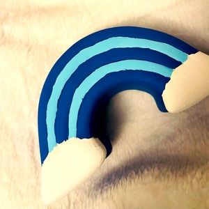 Hand Painted Rainbow New Blue